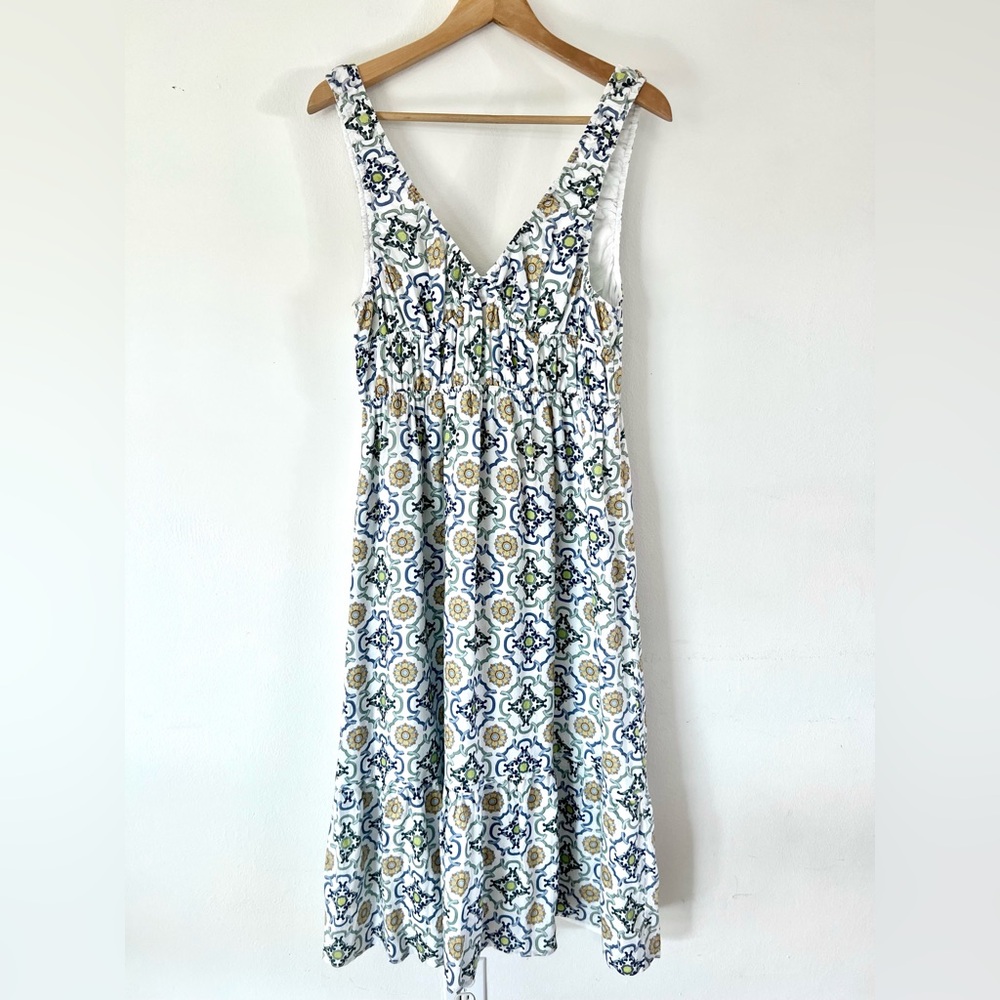 Sancia The Label Olivet Dress In Margit Tile Print Midi Dress Size Large Nwt